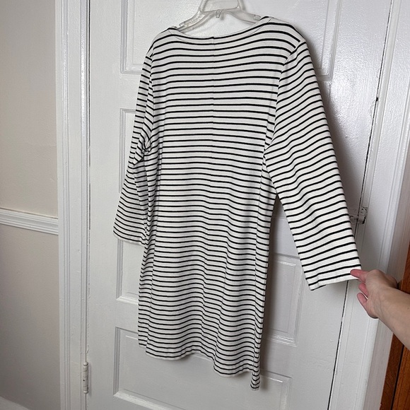 J. Crew Women’s Casual Stripe Dress Long Sleeve Knee Length Cotton Classic XL - Picture 7 of 17